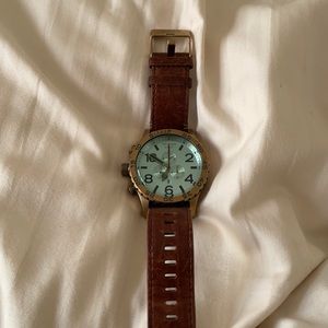 Leather strap Nixon 51-30 watch